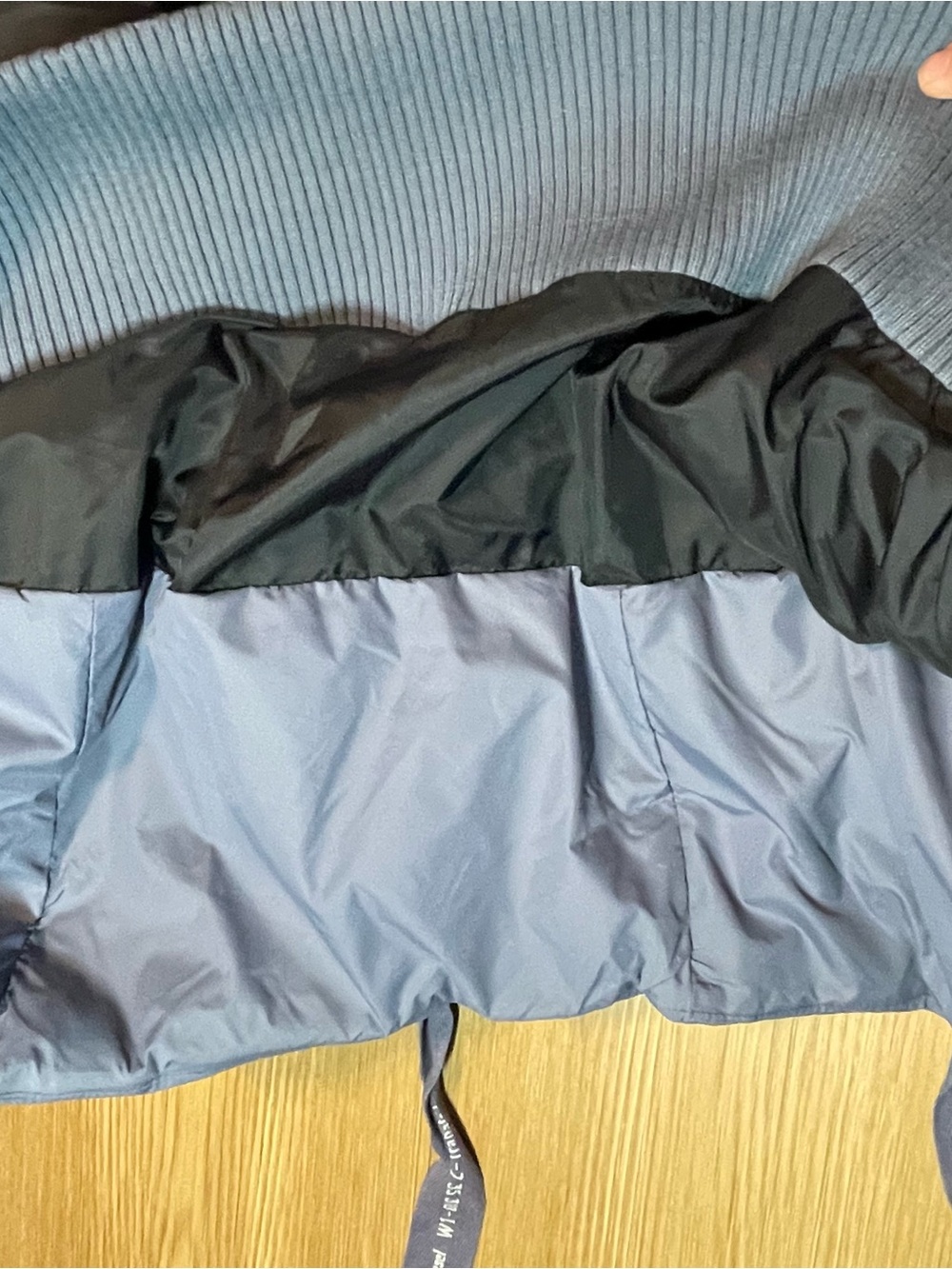 Vintage Diesel Real Down Bomber Puffer Jacket Slate Blue Women's Size XL - Picture 16 of 16